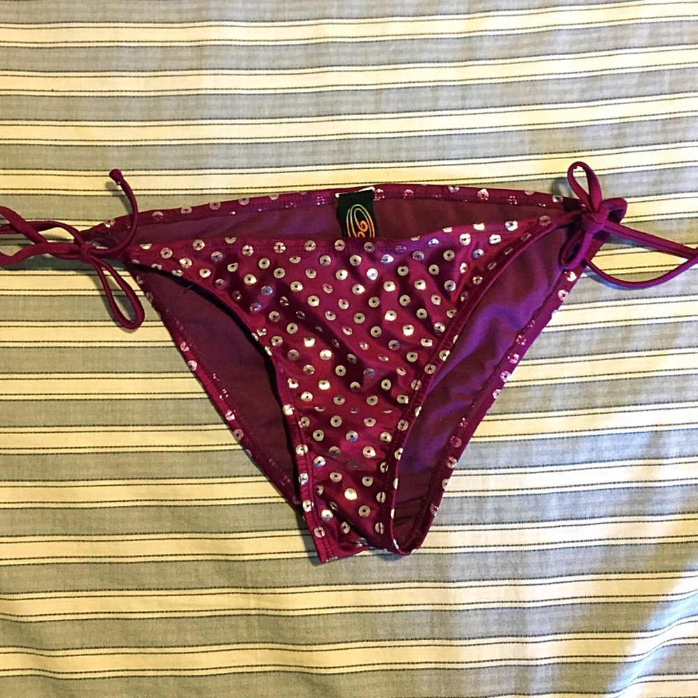 Purple with silver bottom bikini